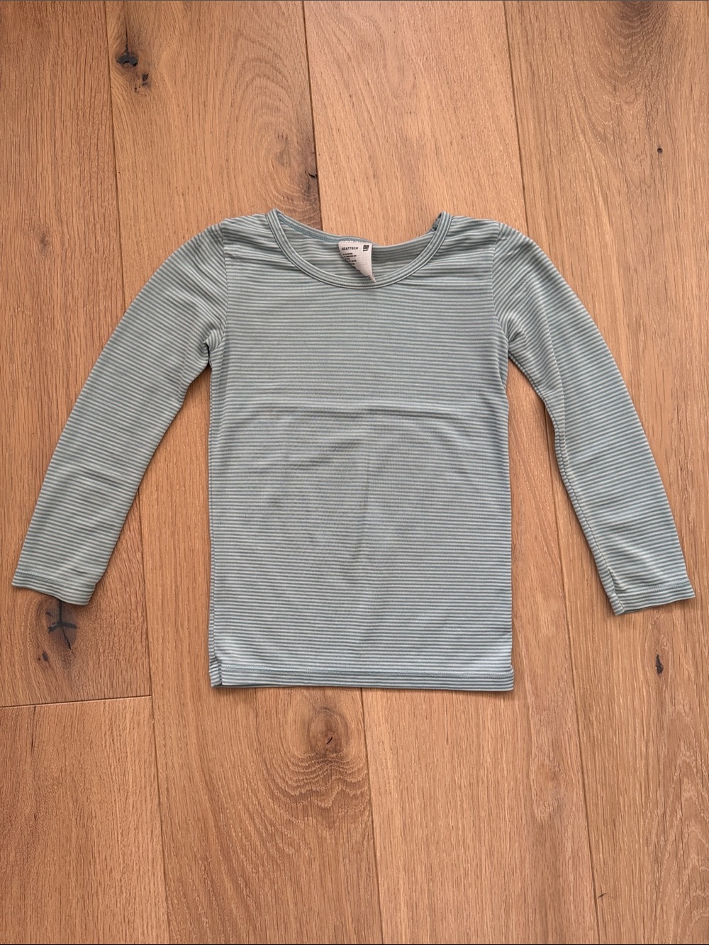 Uniqlo Kids Heattech Long-Sleeve Thin Stripe Tee
